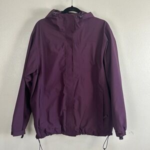 Cabela's Women's XL Purple Hooded Rain Resistant Winter Coat Full Zip Pockets‎